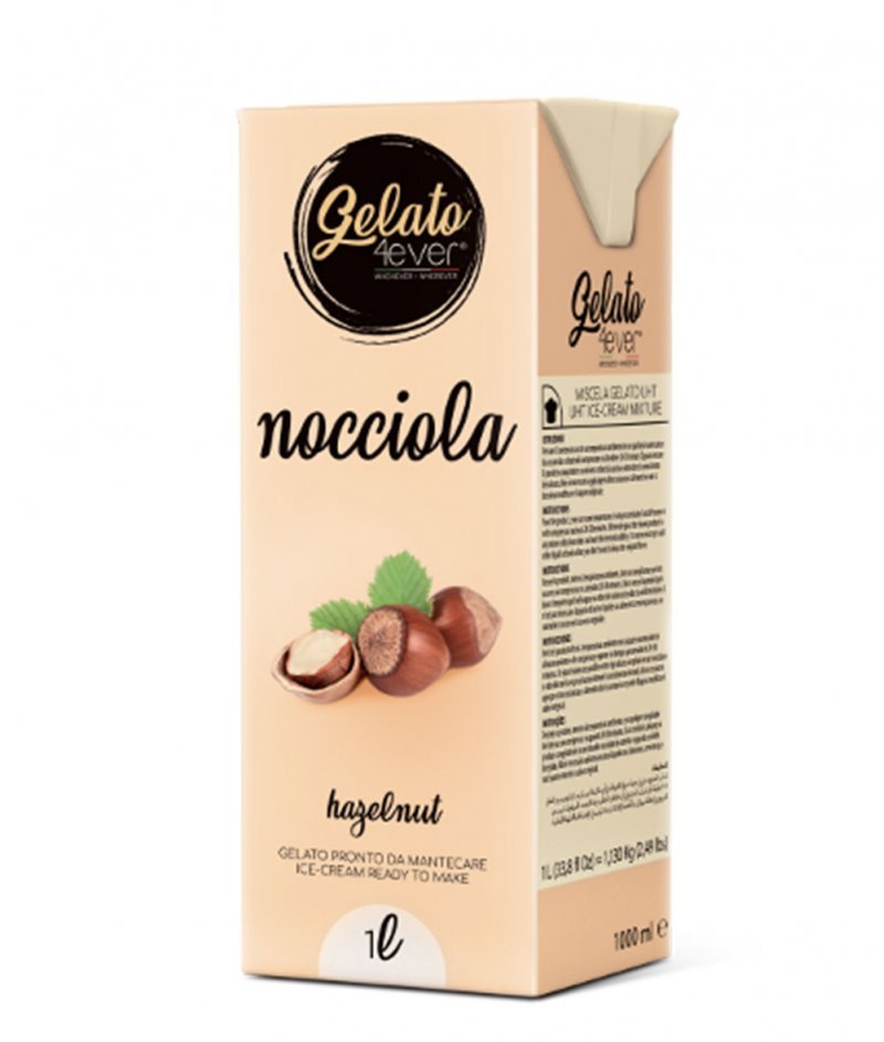 Италиански Сладолед (Gelato) с Вкус Лешник Gluten Free 1000 ml - Gelato 4ever