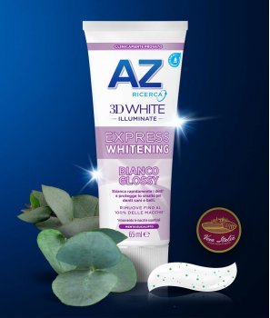 AZ Dentifricio 3DWhite Illuminate Express Whitening Bianco Glossy - Паста за Зъби - 65 ml