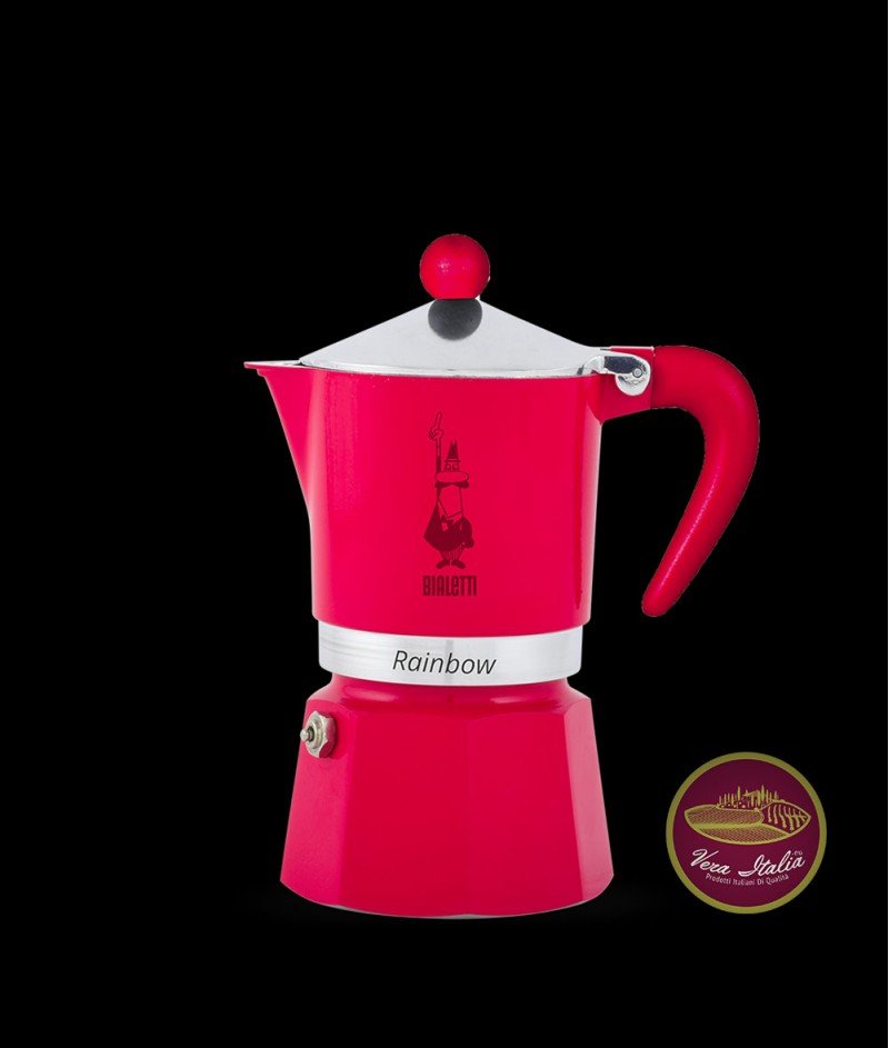 Кафеварка Rainbow Magenta (Маджента: лилаво-червен) 3 кафета - Bialetti