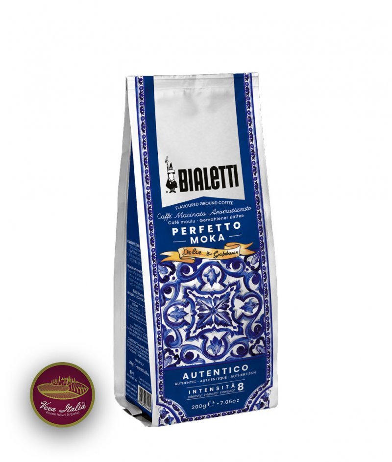 Кафе за Кафеварка Биалети в Кутия Dolce&Gabbana - Средиземноморско Синьо 200 g - Bialetti