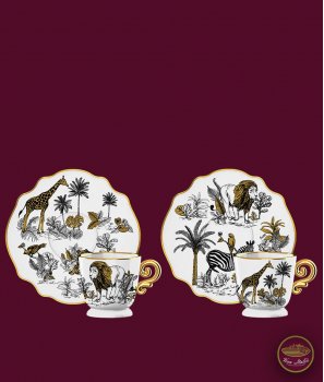 Сет от 2 Чашки за Кафе с Чинийки Линия Jouy Exotique (Жуи Екзотик) - Bialetti