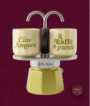 Мини Експрес - Кафеварка Маслина Линия Sapore di Sole (Вкусът на Слънцето) - Bialetti