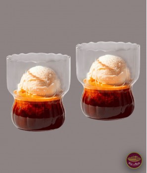 Стъклени Чаши за Affogato (Удавено) Кафе или Ликьор Линия Sapore di Sole (Вкусът на Слънцето) 2 бр. - Bialetti