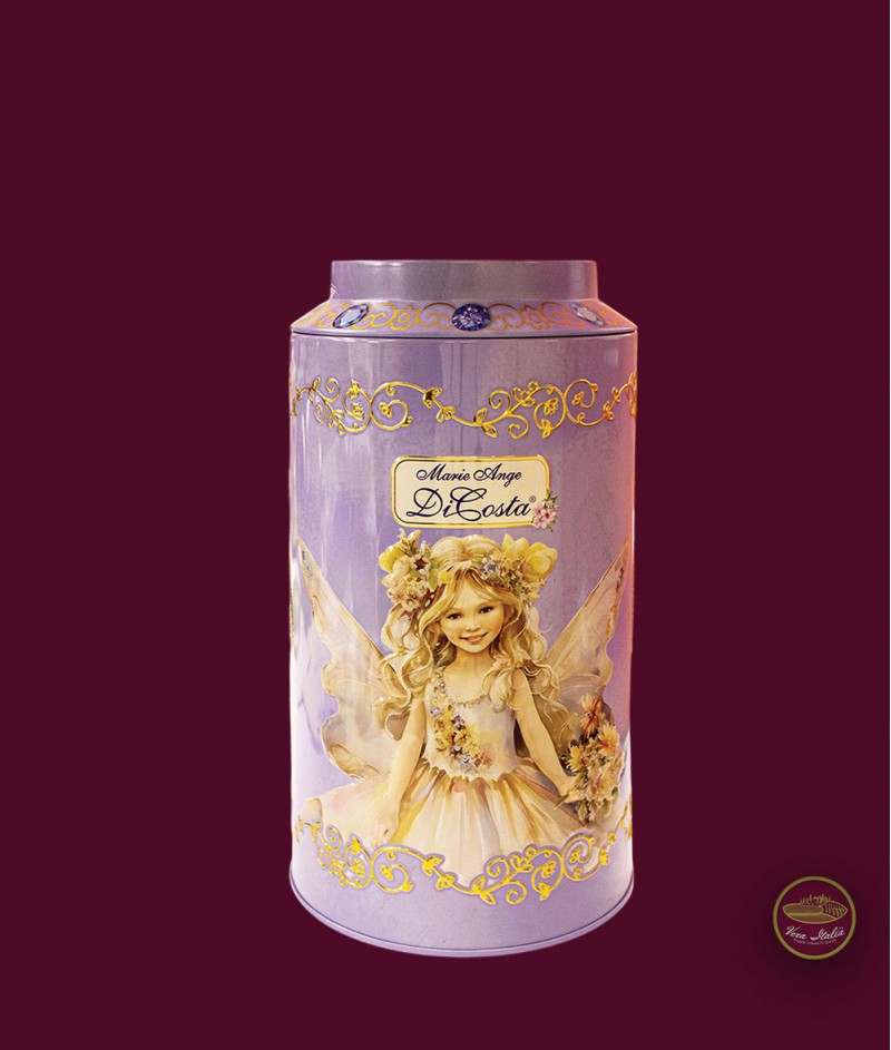 Бисквитки Фина Пастичерия в Голям Магичен Метален Цилиндър Marie Ange 300 g - Magie di Costa