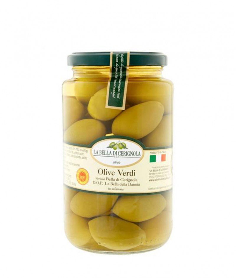 Зелени Маслини Bella di Cerignola DOP 590/310 g - Bella di Cerignola S.C.A.